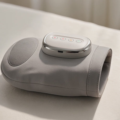 A hand slipping into the Revora Hand Massager