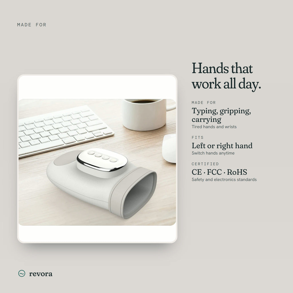 Made for hands that type, grip and carry all day; fits the left or right hand